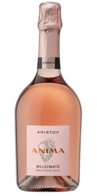 Вино игристое Аристов Анима Миллезимато ЗГУ роз брют 0,75л 10-12%