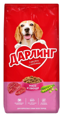 Корм сухой для собак всех пород Дарлинг Мясо/Овощи 15кг