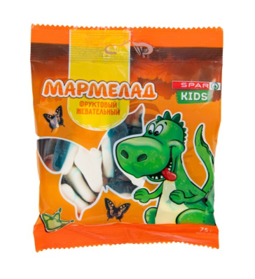 Мармелад жевательный SPAR Фруктовые фигурки Акулы 75г
