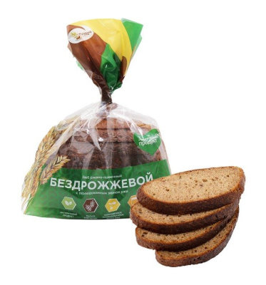 Хлеб Бездрожжевой РХ с осолодованным зерном ржи нарезанный 400г