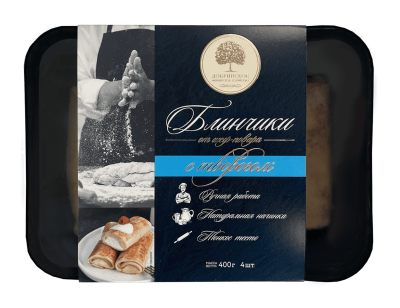 Блинчики Добринское ФХ Фермерские с творогом 400г