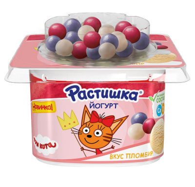 Йогурт Растишка Пломбир/Дражже с 3лет 3% 116г БЗМЖ