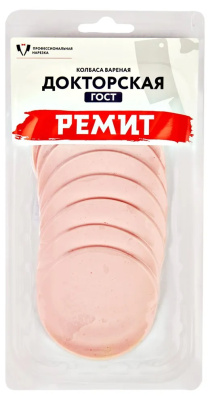 Колбаса вареная докторская Ремит нарезка 150г