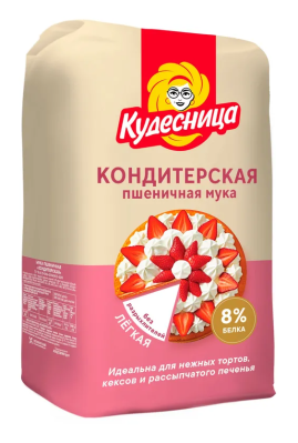 Мука пшеничная кондитерская Кудесница 2кг