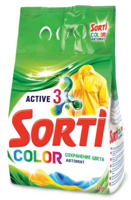 Порошок стиральный Сорти автомат Колор 3кг