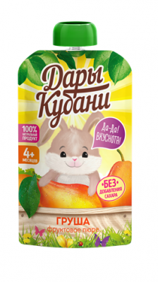 Пюре Дары Кубани Груша с 4мес д/п 90г
