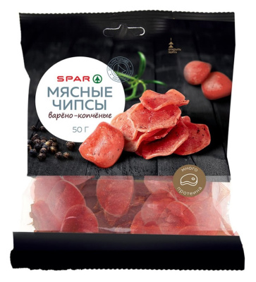 Чипсы мясные в/к SPAR 50г
