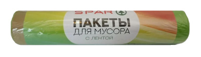 Пакеты для мусора SPAR с лентой 50л 10шт SM263