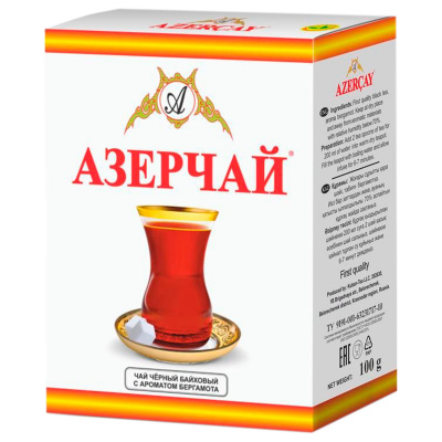 Чай Азерчай черный байховый с бергамотом 100г