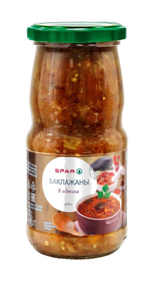 Баклажаны в аджике SPAR 470г ст/б