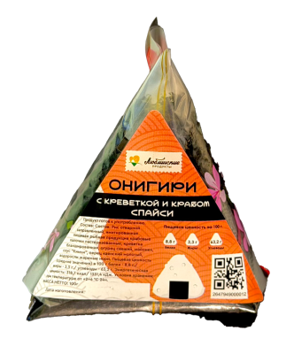 Онигири с креветкой и крабом спайси 100г ЛП