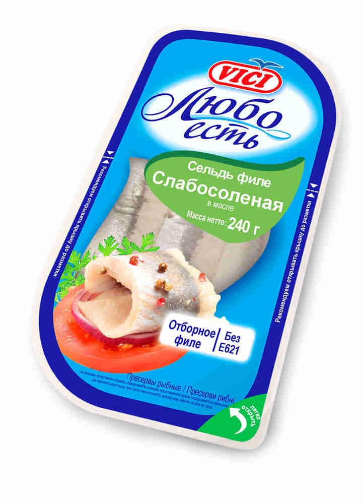 Сельдь с/с филе Вичи в масле 240г
