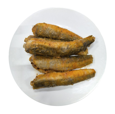 Хек тушка жареный вес