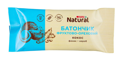 Батончик фруктово-ореховый SPAR Natural Кокос 60г