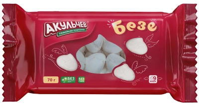 Безе Акульчев со сливочным вкусом 70г