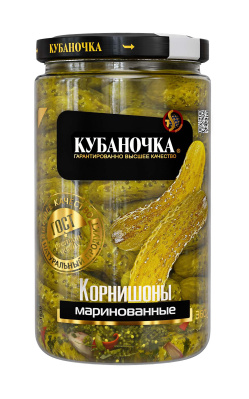 Корнишоны маринованные Кубаночка 360г ст/б