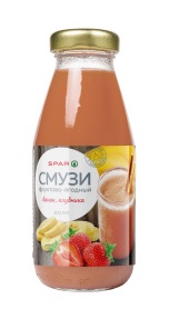 Смузи фруктовый SPAR Банан/Клубника 0,3л ст/б