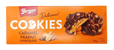 Печенье Берген глазированное Карамель/Арахис/Шоколад 110г