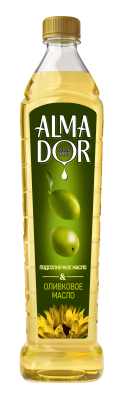 Масло подсолнечное Алмадор с добавлением оливкового масла 0,75л
