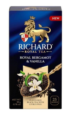 Чай Ричард Роял Бергамот/Ваниль черный сашет 25пак