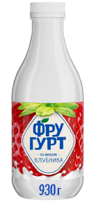 Йогурт питьевой Фругурт Клубника 1% 930г БЗМЖ
