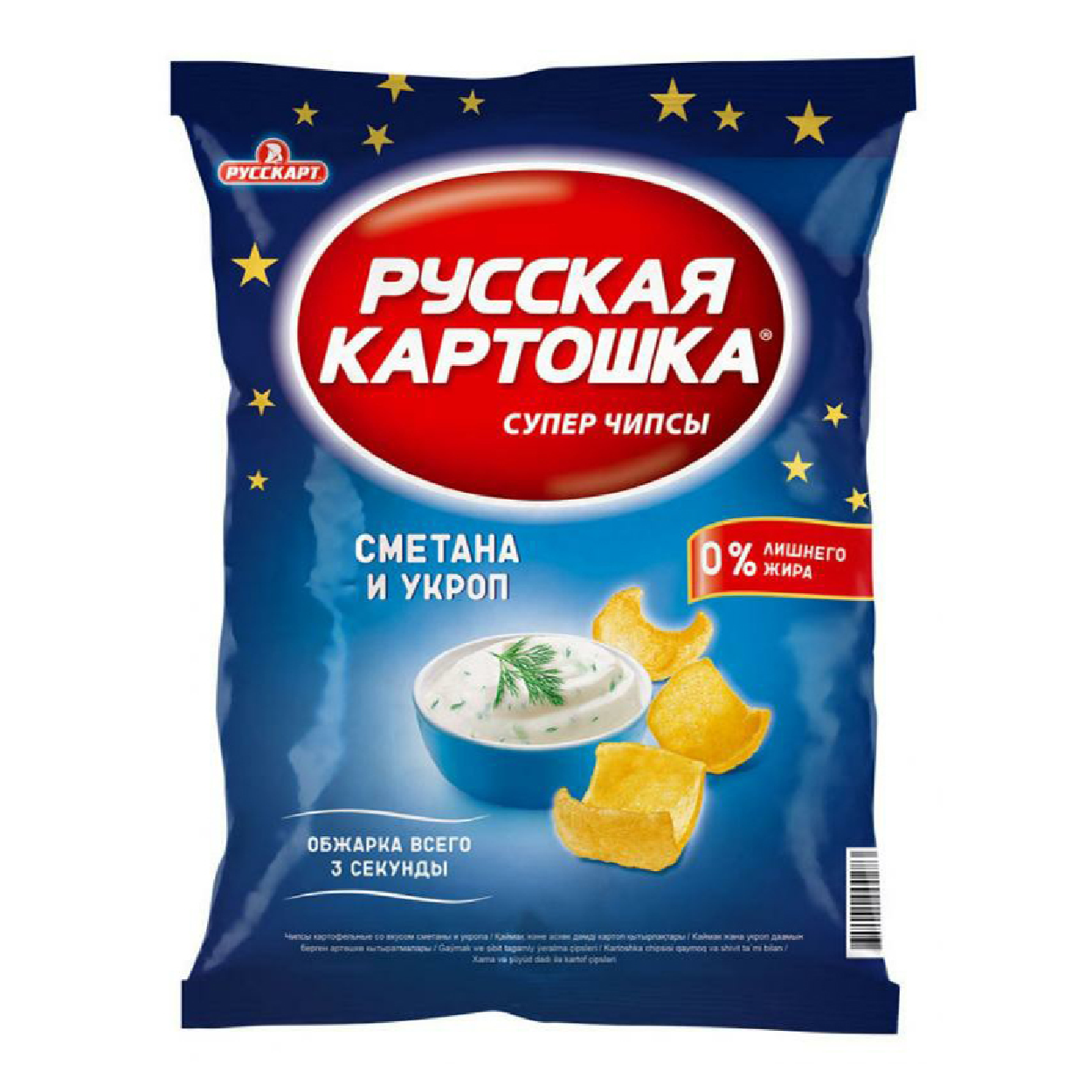 Чипсы Русская Картошка Сметана/Укроп 140г