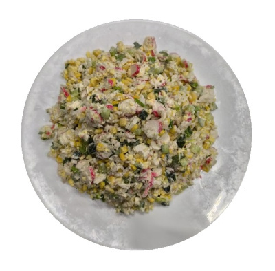 Салат с крабовыми палочками вес Цех