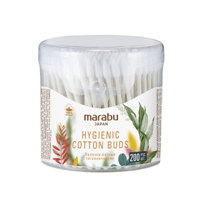 Палочки ватные Марабу 200шт банка