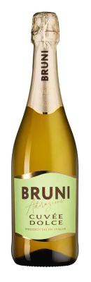 Вино игристое Бруни Кюве Дольче бел сл 0,75л 7,5%
