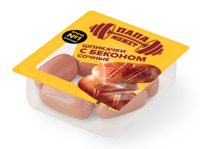 Шпикачки Сочные с беконом Папа Может 300г