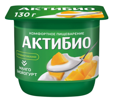 Йогурт Актибио Манго 3% 130г БЗМЖ