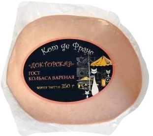 Колбаса вареная Докторская ГОСТ н/о Кот де Франс 350г
