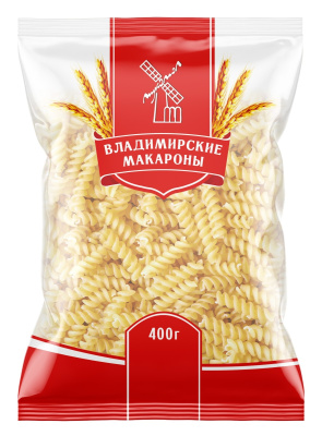 Макар изд Владимирские макароны Спираль 400г