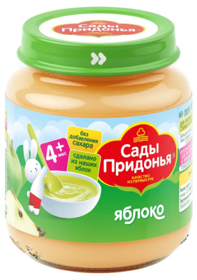 Пюре Сады Придонья Яблоко с 4мес ст/б 120г
