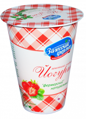 Йогурт Фермерский Земляника/Клубника 3,5% 300г БЗМЖ