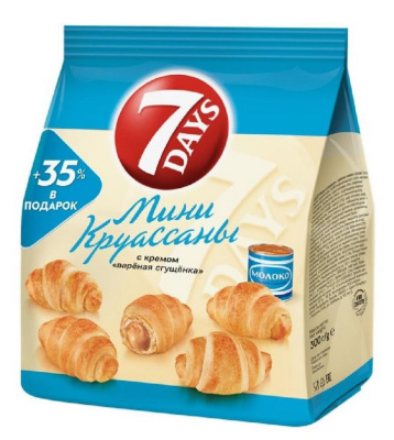 Круассаны мини 7Дней Вареная сгущенка 265г