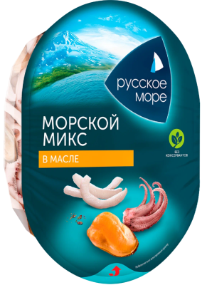 Коктейль из морепр в масл Морск микс Русское море 180г