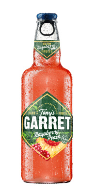 Напиток пивной Тонис Гаррет Малина/Персик 0,4л 4,6% ст/б