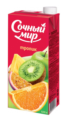 Напиток сокосодержащий Сочный Мир Тропик 0,95л