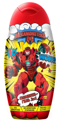 Шампунь-гель детский Мегамонстры 2в1 300 мл