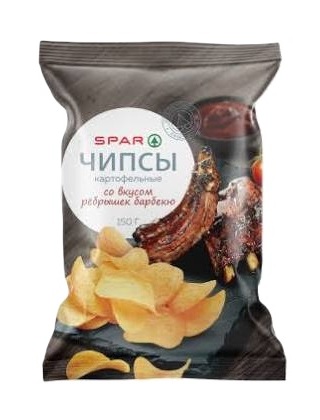 Чипсы SPAR Рёбрышки барбекю 150г