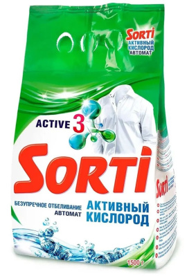 Порошок стиральный Сорти автомат Активный кислород 1,5кг