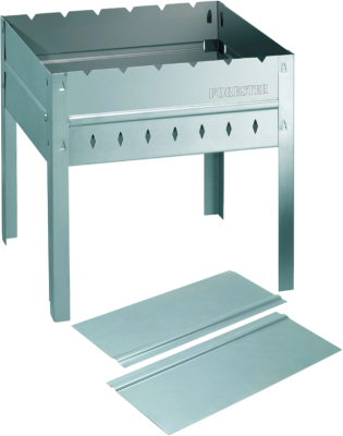 Мангал разборный Forester со складным дном и рёбрами жёсткости 40х30х40см