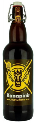 Пиво темное н/ф Канапинис 1л 5,3% ст/б