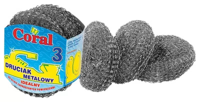 Губка для посуды Корал металлическая 3шт