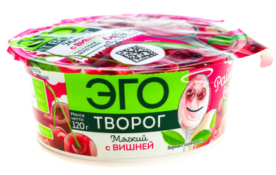 Творог мягкий ЭГО Вишня 6% 120г БЗМЖ