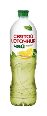 Напиток холодный зеленый чай Святой Источник Лимон 1л