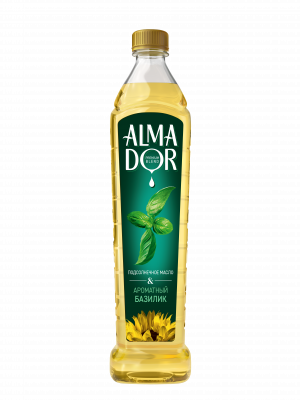 Масло подсолнечное Алмадор с ароматом базилика 0,75л
