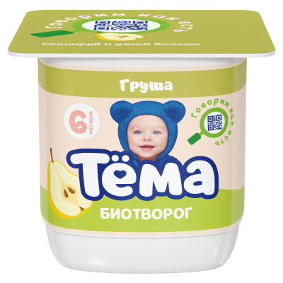 Биотворог Тема Груша с 6 мес 4% 95г БЗМЖ