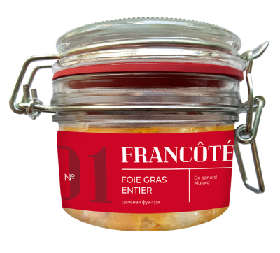Консервы из утиной печени цельная Фуа-гра Francote 140г